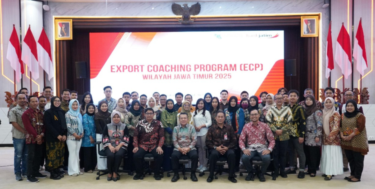 Bank Jatim berkolaborasi dengan Pusat Pengembangan Sumber Daya Manusia Ekspor dan Jasa Perdagangan (PPEJP) Kementerian Perdagangan RI menyelenggarakan Export Coaching Program (ECP) untuk membantu UMKM