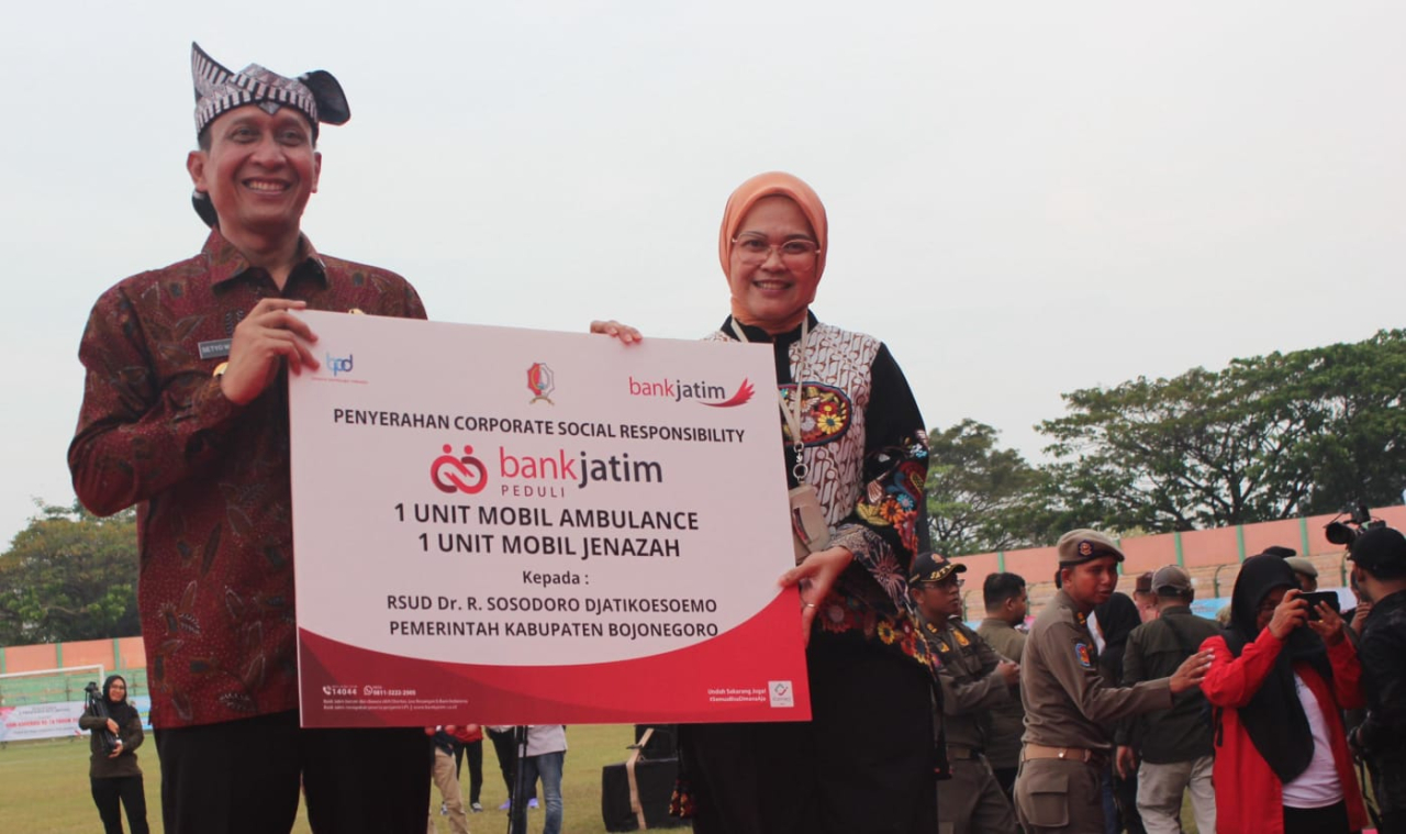 Peduli Bidang Kesehatan Hingga Pendidikan, Bank Jatim Serahkan CSR ke Pemkab Bojonegoro