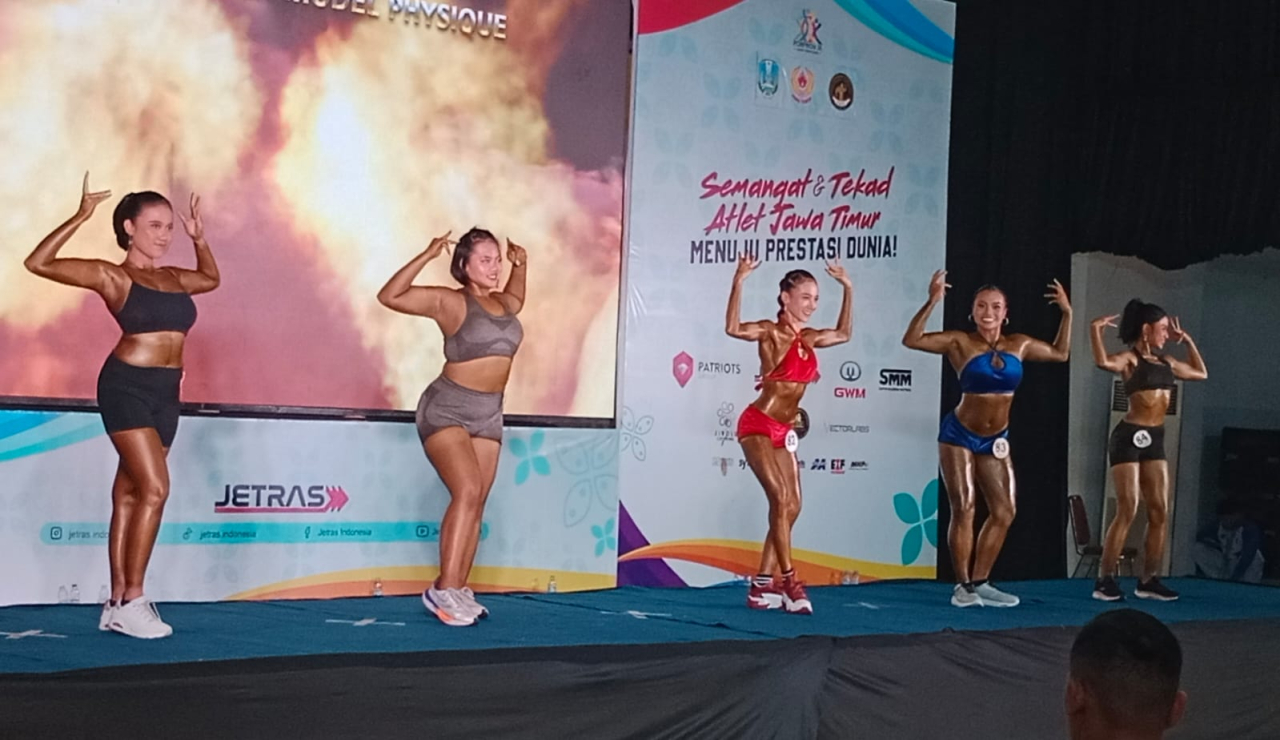 Cabang olahraga binaraga dan kebugaran resmi dipertandingkan dalam ajang Pekan Olahraga Provinsi (Porprov) Jawa Timur IX/2025 yang digelar di Sasana Krida, Universitas Negeri Malang, mulai Selasa (1/7/2025).