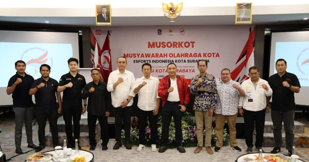 Musyawarah Olahraga Kota (Musorkot) Esport Indonesia (ESI) Surabaya yang digelar di Hotel Santika Premiere, Sabtu (16/8)