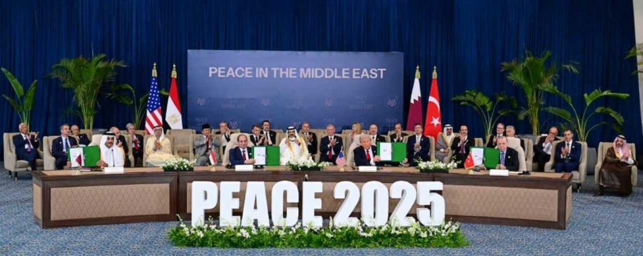 residen Republik Indonesia Prabowo Subianto menghadiri Konferensi Tingkat Tinggi (KTT) Perdamaian Sharm El-Sheikh yang digelar di International Congress Centre, Sharm El-Sheikh, Republik Arab Mesir, pada Senin, 13 Oktober 2025. Foto: BPMI Setpres/Muchlis 
