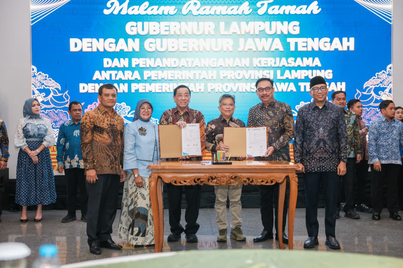 Jateng–Lampung Ikat 11 Kerja Sama, Nilai Transaksi Rp832,3 Miliar per Tahun
