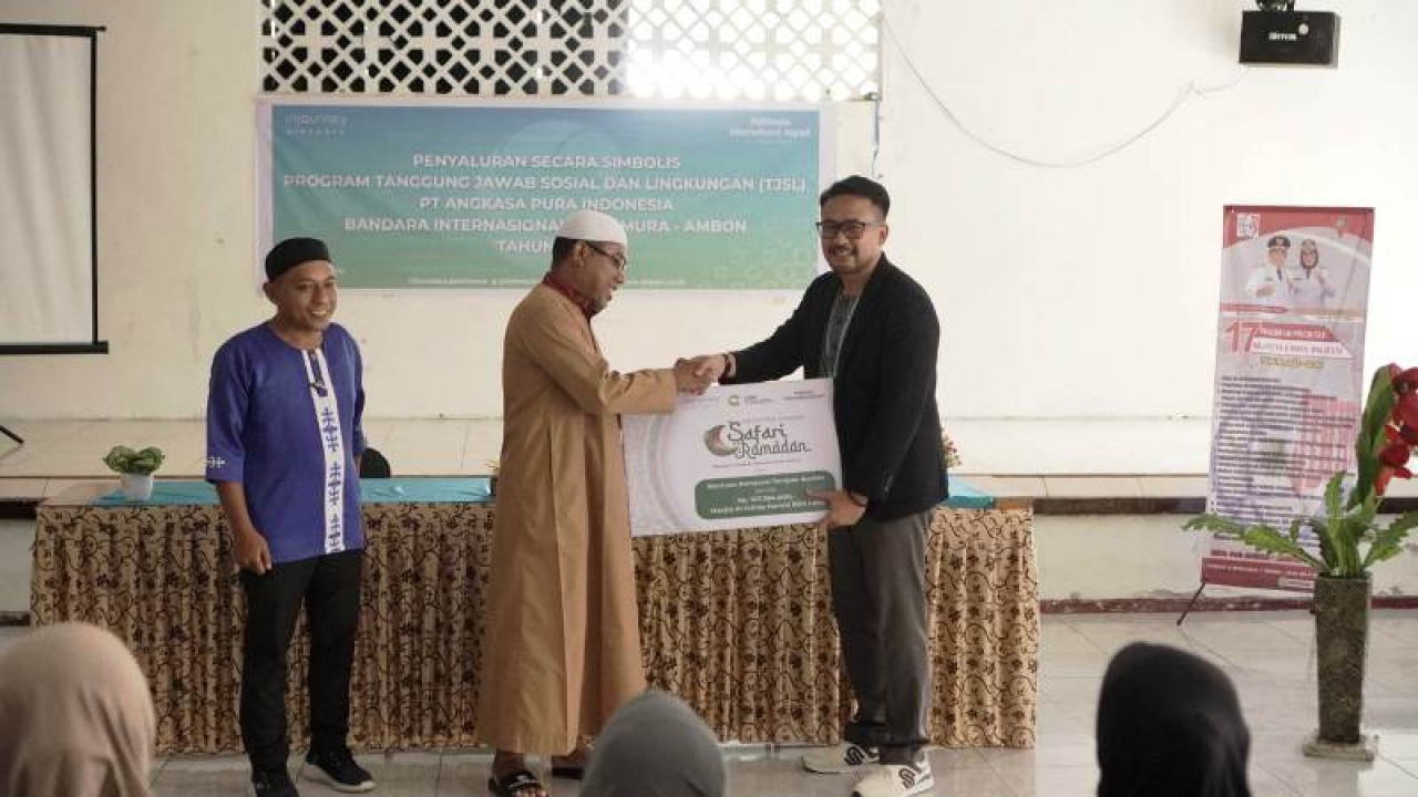 Dalam rangka menyambut bulan suci Ramadhan 1447 Hijriah, PT Angkasa Pura Indonesia melalui Bandara Internasional Pattimura menyalurkan bantuan sosial kepada masyarakat Negeri Laha.