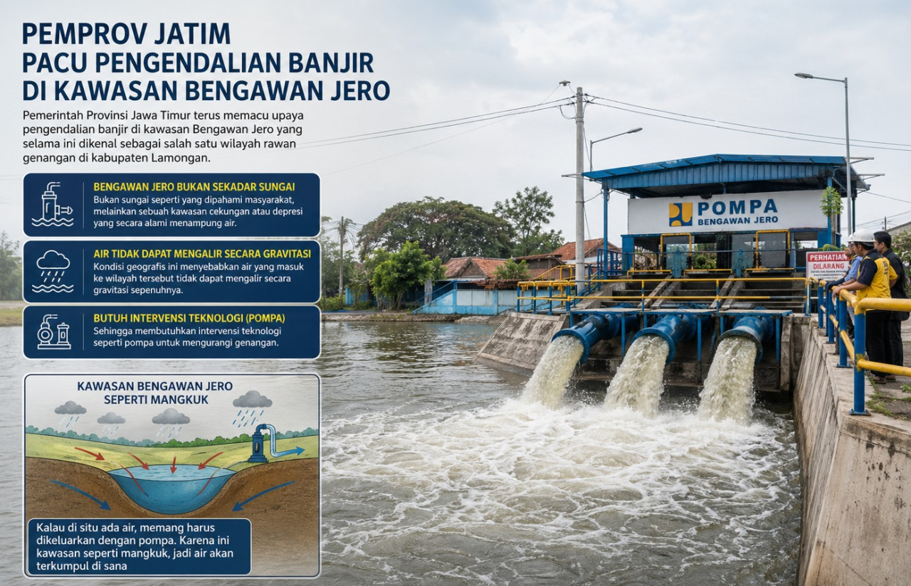 Pemprov Jatim Percepat Penanganan Banjir Bengawan Jero, Fokus Tuntaskan Jabung Ring Dyke