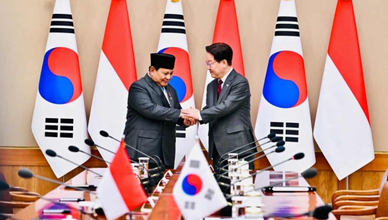 Presiden Republik Korea Lee Jae Myung melakukan pertemuan bilateral dengan Presiden Prabowo Subianto yang berlangsung di Istana Kepresidenan Republik Korea, Cheong Wa Dae (Blue House), pada Rabu, 1 April 2026. Foto: BPMI Setpres/Laily Rachev