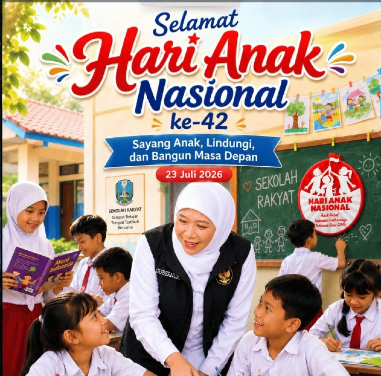 Khofifah: Pemenuhan Hak Anak Jadi Investasi Strategis Menuju Indonesia Emas 2045