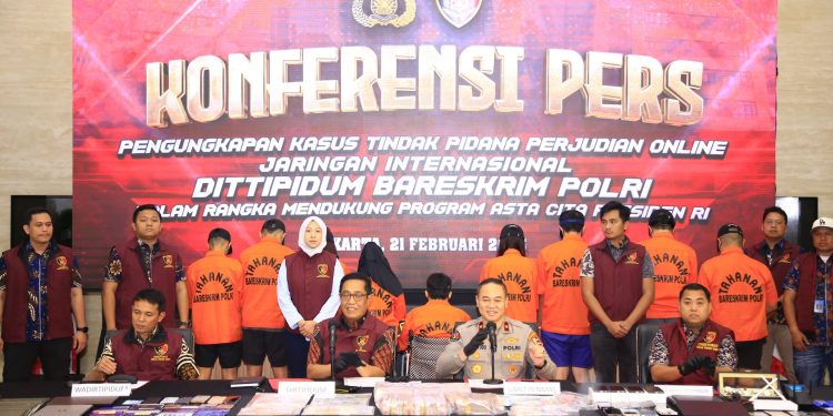 Dirtipidum Bareskrim Polri berhasil mengungkap jaringan tindak pidana perdagangan orang (TPPO) yang terafiliasi dengan praktik judi online berskala internasional