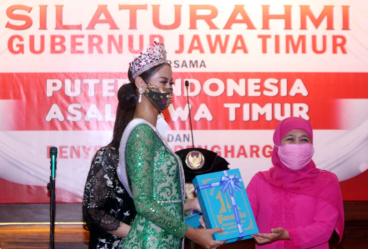 Silaturahmi Gubernur Jatim Dengan Puteri Indonesia 2020