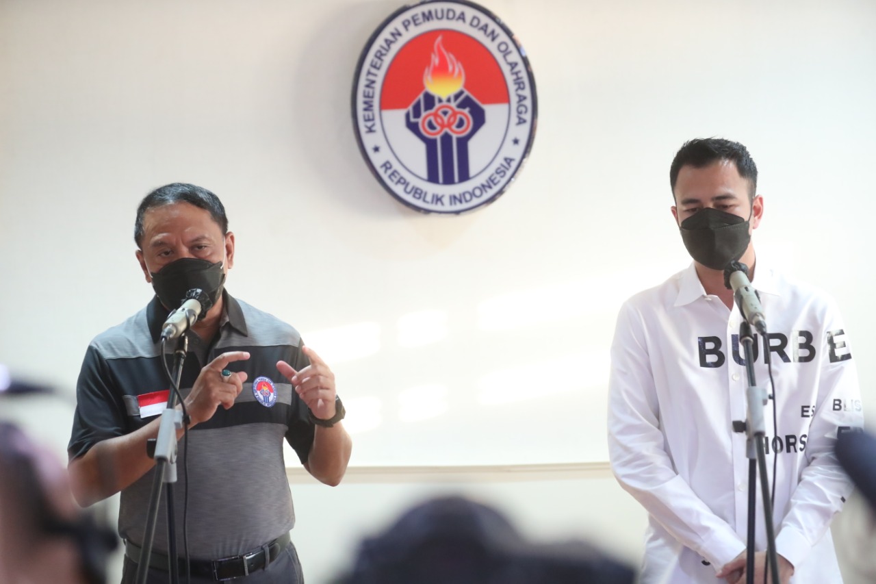 Raffi Ahmad dan Menpora Zainudin Amali . Kemenpora