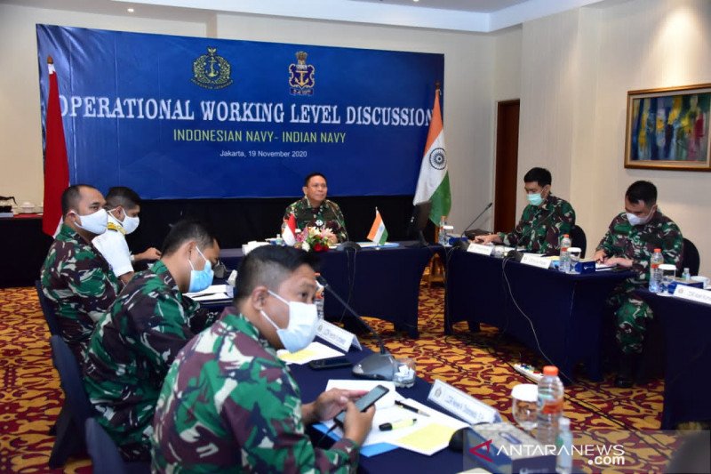 Wakil Asisten Operasi Kepala Staf Angkatan Laut (Waasops Kasal) Laksamana Pertama TNI Irvansyah memimpin delegasi Indonesia dalam pertemuan bilateral dengan Angkatan Laut India bertajuk 'Operational Working Level Discussion' secara virtual di Hotel Bidaka