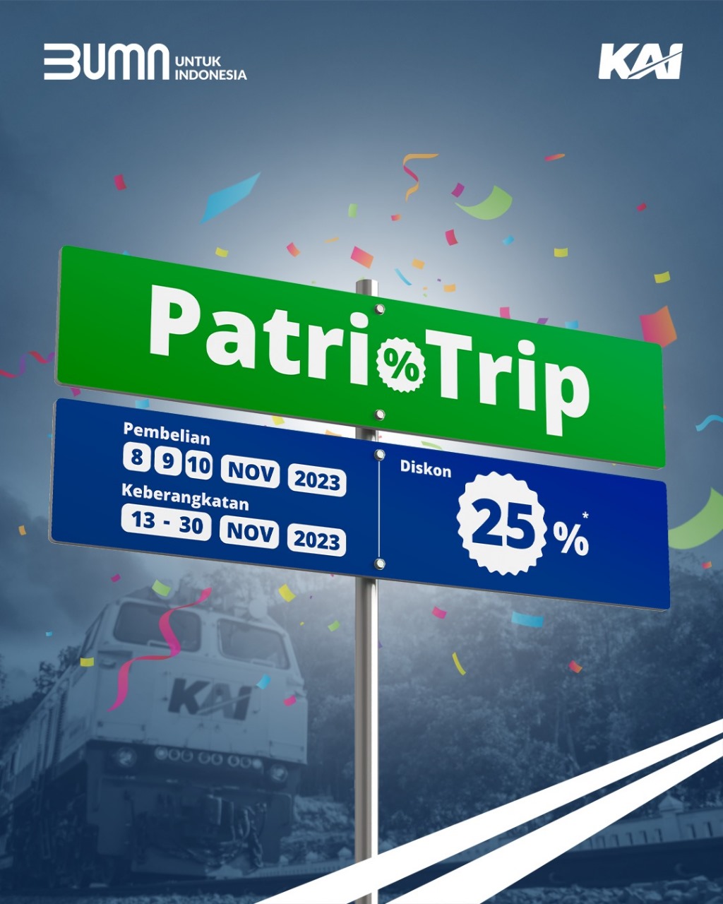 Peringati Hari Pahlawan, KAI Hadirkan Diskon 25 Persen Tiket KA