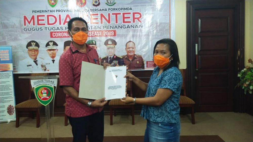 Dokumen PSBB untuk diusulkan ke Kementerian Kesehatan Republik Indonesia, dari Eva M Tuhumury selaku Sekertaris BPBD Kota Ambon Kepada Henri M Far-Far. HMP/Boy