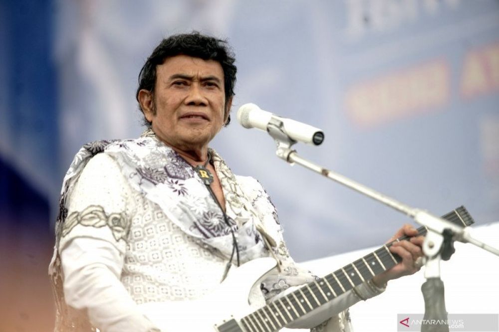 Raja Dangdut Rhoma Irama. (ANTARA FOTO/ Kahfie kamaru)