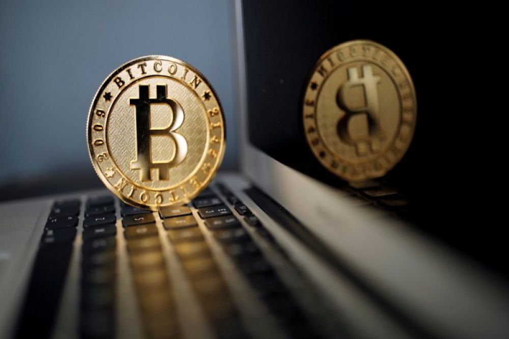 Mata uang kripto Bitcoin.
