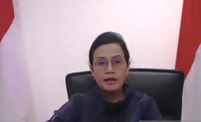 Menteri Keuangan Sri Mulyani Indrawati di Jakarta, Selasa (7/7/2020). (ANTARA/AstridFaidlatulHabibah)

