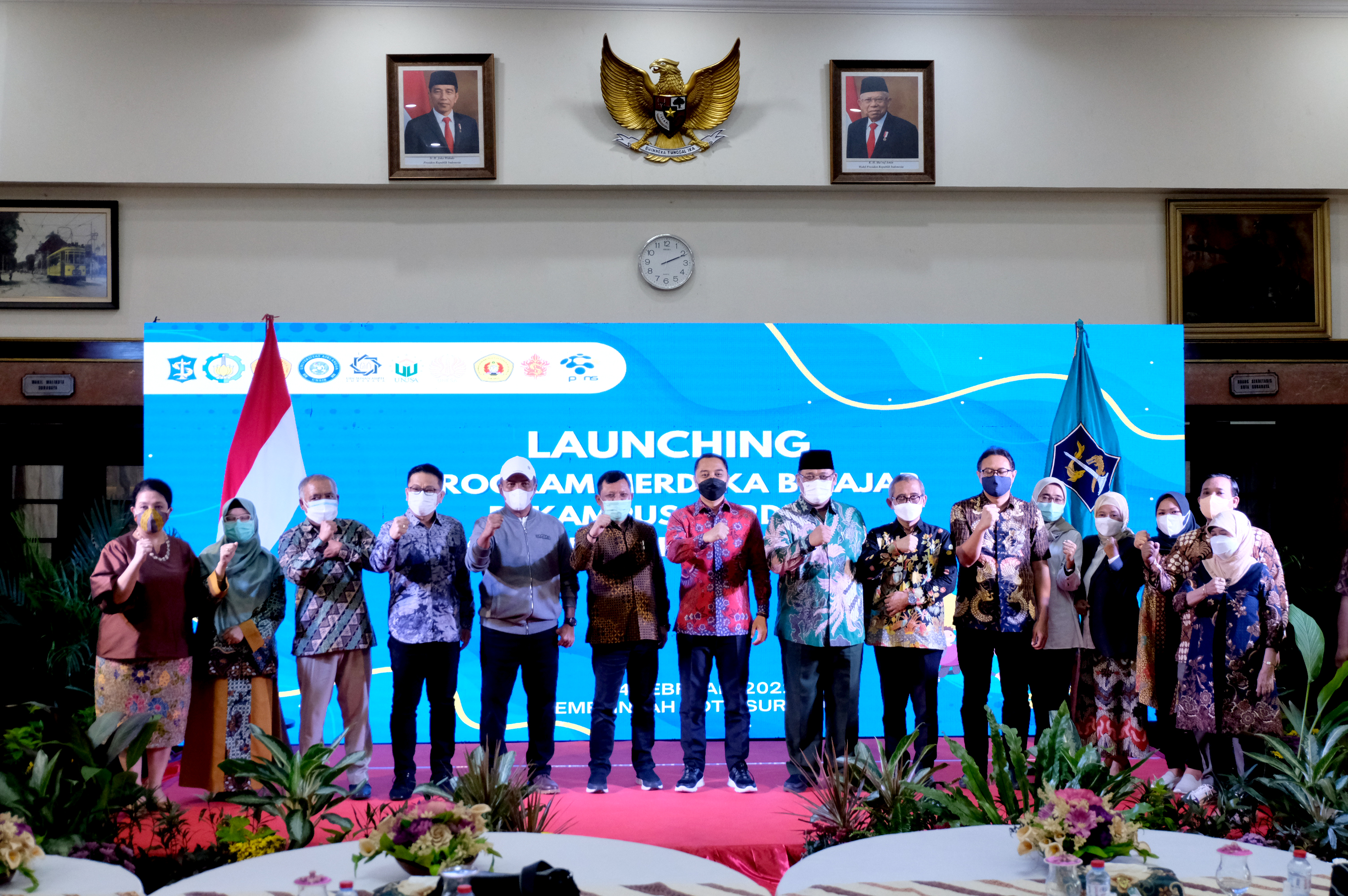 sembilan perguruan tinggi di Kota Surabaya  menjadi bagian Program Merdeka Belajar di Kampus Merdeka 