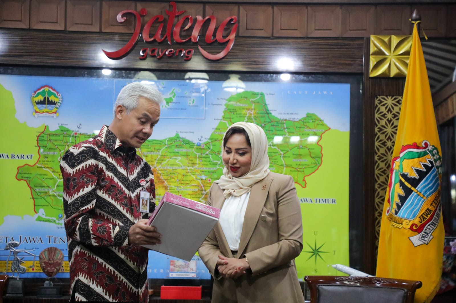  Duta Besar Qatar untuk Indonesia HE Fawziya Edrees Salman Al-Sulaiti menemui Gubernur Jawa Tengah, Ganjar Pranowo, Rabu (10/5/2023). 