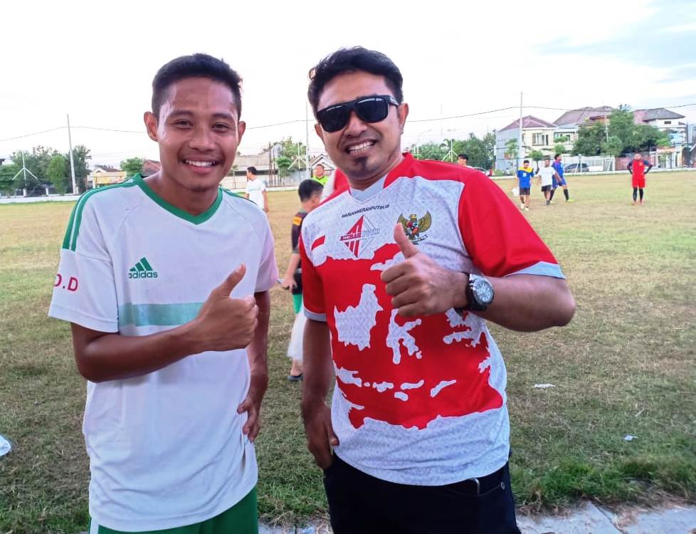 Evan Dimas Darmono dan jurnalis harianmerahputih.id . IST
