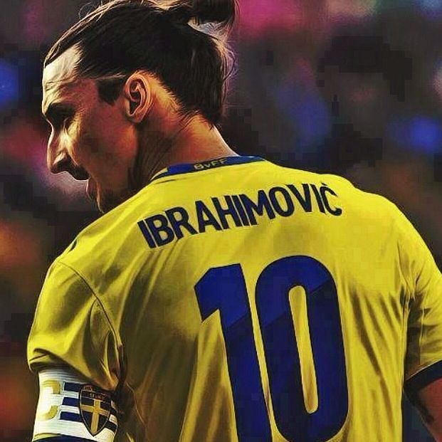Ibrahimovic dengan jersey Timnas Swedia. ant