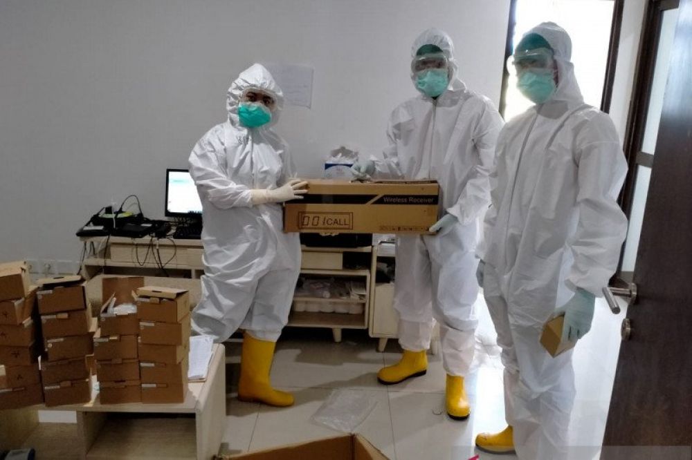 Petugas Medis Rumah Sakit Darurat (RSD) Wisma Atlet Kemayoran, Jakarta Pusat. (ANTARA/ HO)

