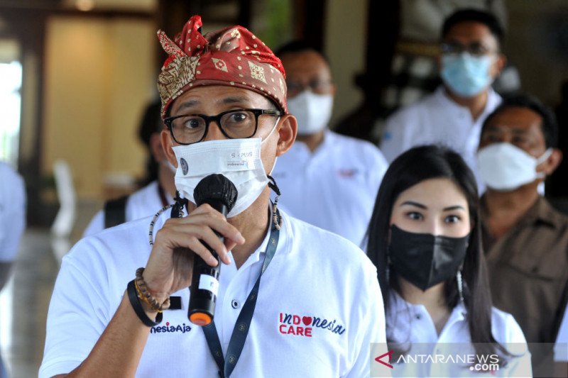 Menteri Pariwisata dan Ekonomi Kreatif (Menparekraf) Sandiaga Salahuddin Uno . ANTARA/Naufal Fikri Yusuf

