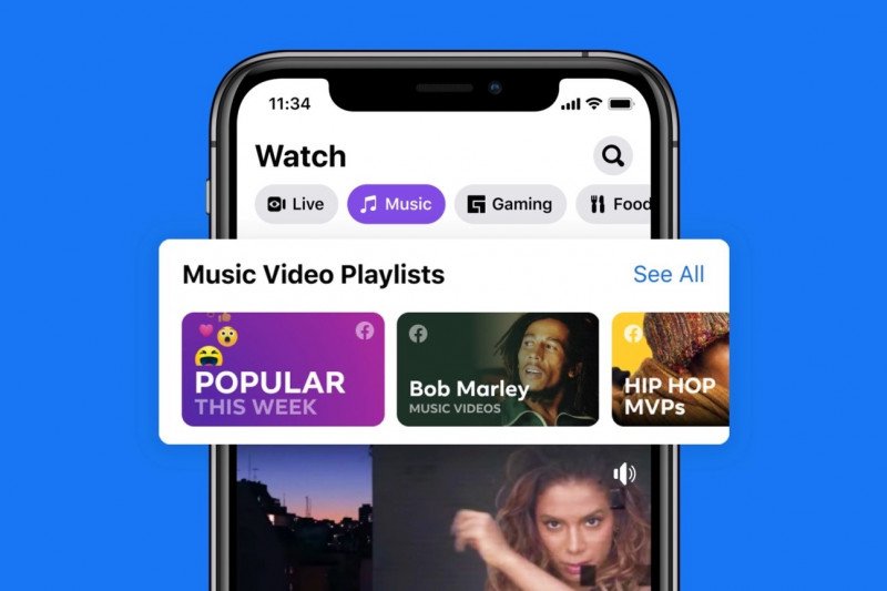 Facebook tambah fitur video musik (about.fb.com)