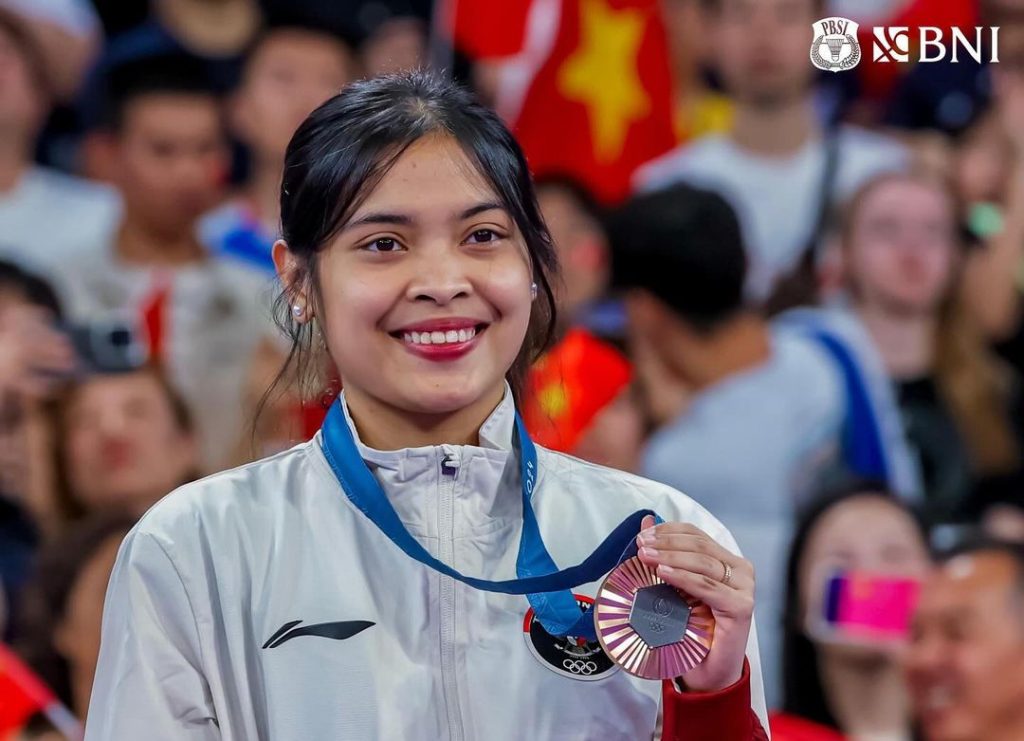 Pebulutangkis Gregoria Mariska Tunjung berhasil mempersembahkan medali pertama untuk Kontingen Indonesia di Olimpiade Paris 2024