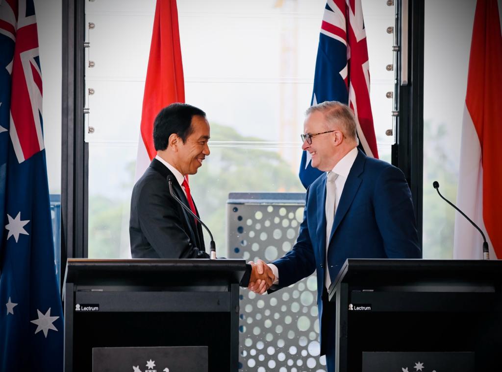 Presiden Jokowi saat menghadiri rangkaian pertemuan ALM di Taronga Center, Sydney, pada Selasa (04/07/2023). (Foto: BPMI Setpres/Laily Rachev)

