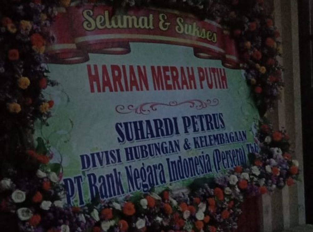 Divisi Hubungan dan Kelembagaan PT Bank Negara Indonesia (Persero) Tbk Suhardi Petrus mengucapkan selamat dan sukses kepada Harian Merah Putih, Selasa (21/4).