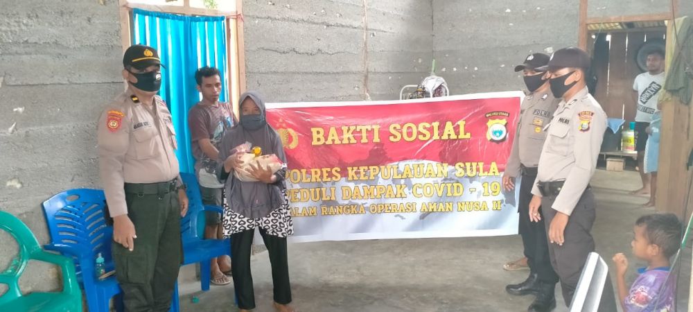 SPKT Kapolres Kepsul Salurkan Paket Sembako