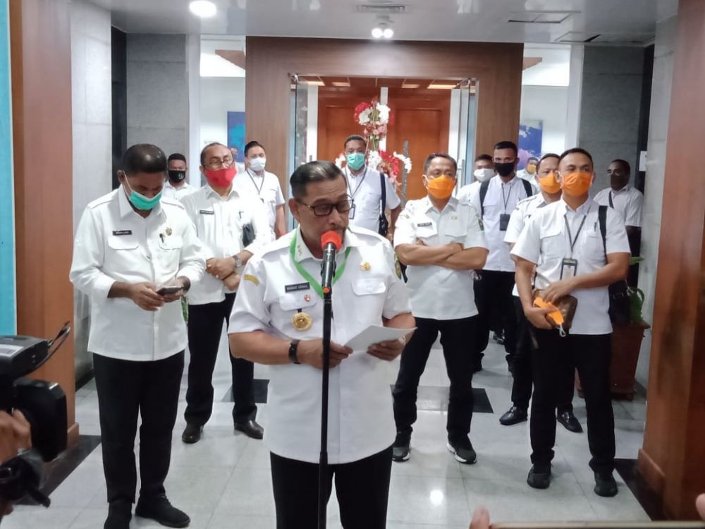 Gubernur Maluku Murad Ismail Mendukung pelaksanaan PSBB di kota Ambon. (FOTO: HMP/BOY)