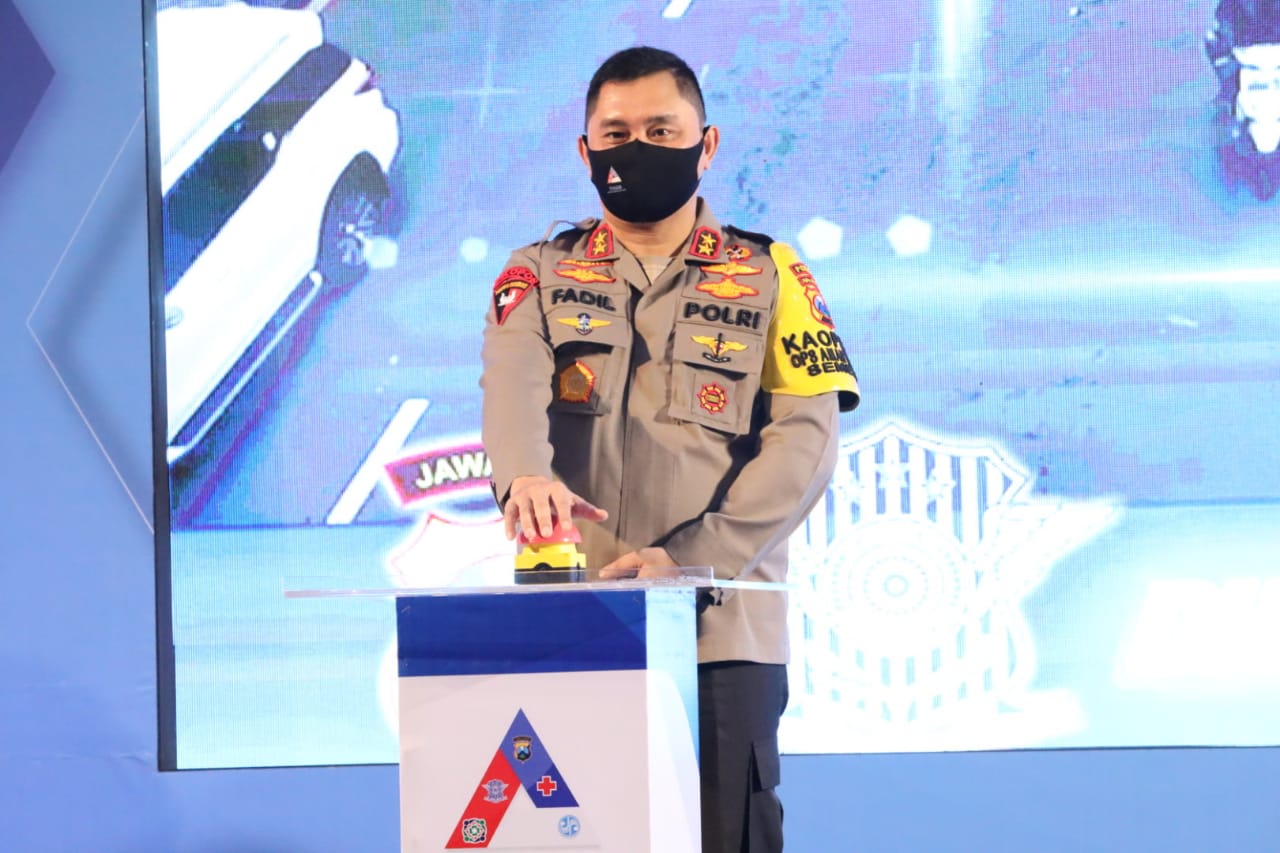Kapolda Jatim ketika melaunching aplikasi TACS, Selasa (30/6/2020).