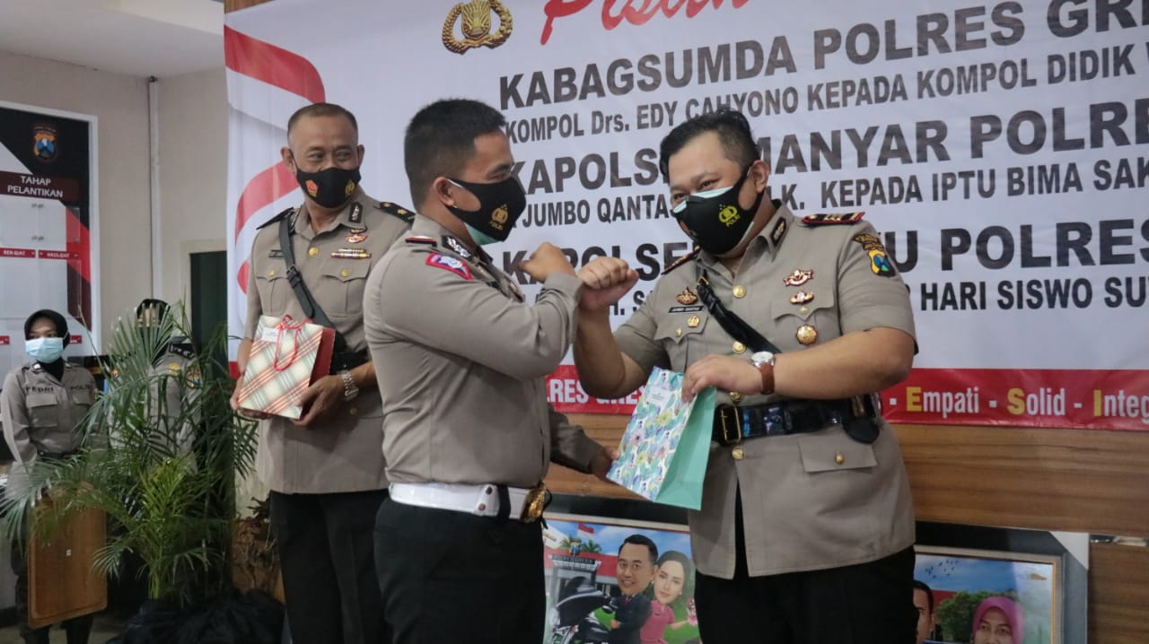 Dua Kapolsek dan Kabag Sumda Polres Gresik Diganti