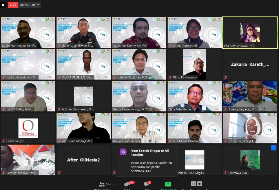 Mengusung tema “Mengulang Keberhasilan Giant Discovery Hasil Investasi SDA dan SDM di Timur Indonesia” kegiatan diselengarakan secara virtual Selasa, (27/10)/ HMP/BOY