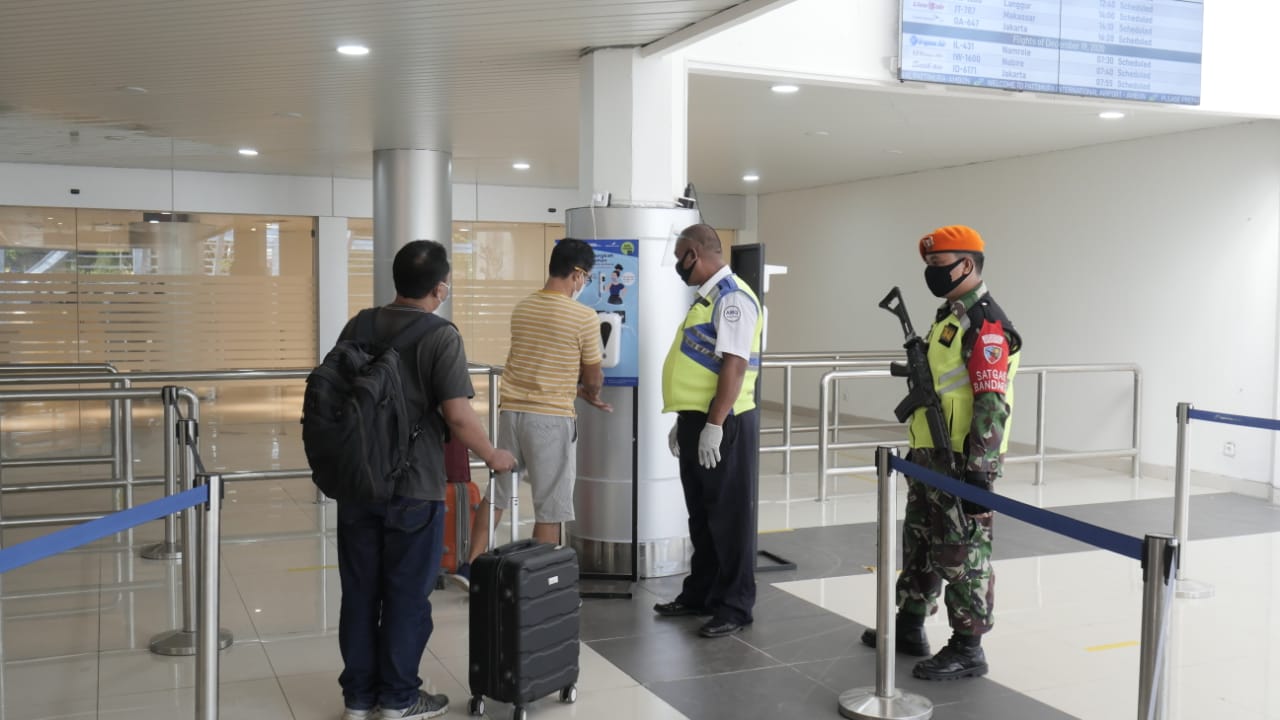 Kesiapan petugas di Bandara Pattimura. HMP/BOY