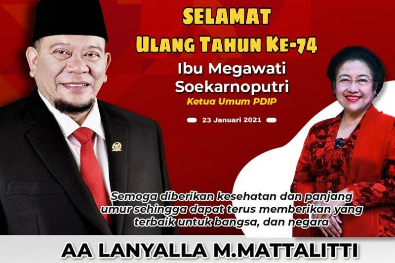 Ketua DPD RI sampaikan doa di HUT Megawati Soekarnoputri