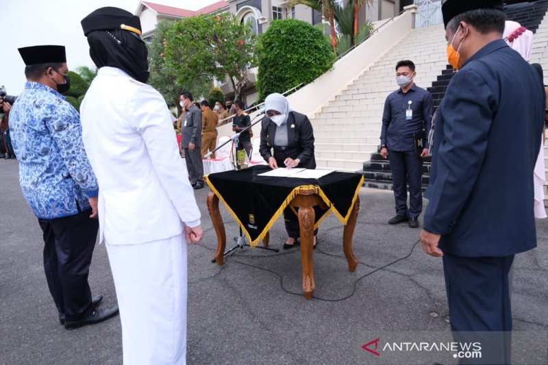 Suasana pelantikan pejabat pimpinan tinggi pratama Pemkot Tanjungpinang pada tanggal 9 Januari 2021. ANTARA/HO-Pemkot Tanjungpinang