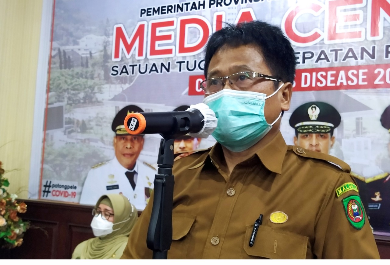 Juru Bicara Program Vaksinasi Satgas Covid 19 Provinsi Maluku, Adonia Rerung. HMP/BOY
