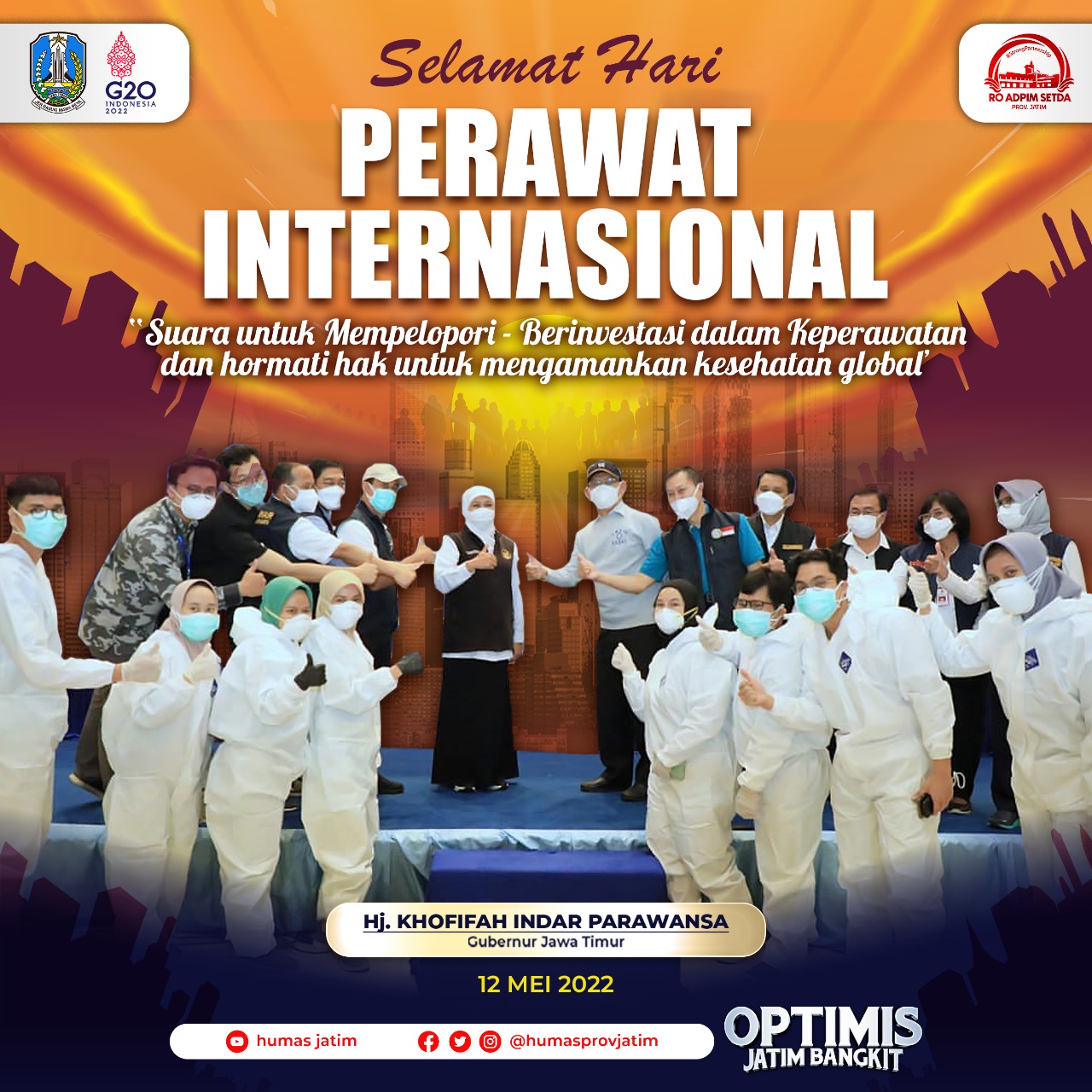 Halalbihalal kali ini terasa istimewa sekaligus mengundang haru Gubernur Jawa Timur Khofifah Indar Parawansa didampingi Wakil Gubernur Jawa Timur Emil Elestianto Dardak dan PJ Sekdaprov Jatim Wahid Wahyudi