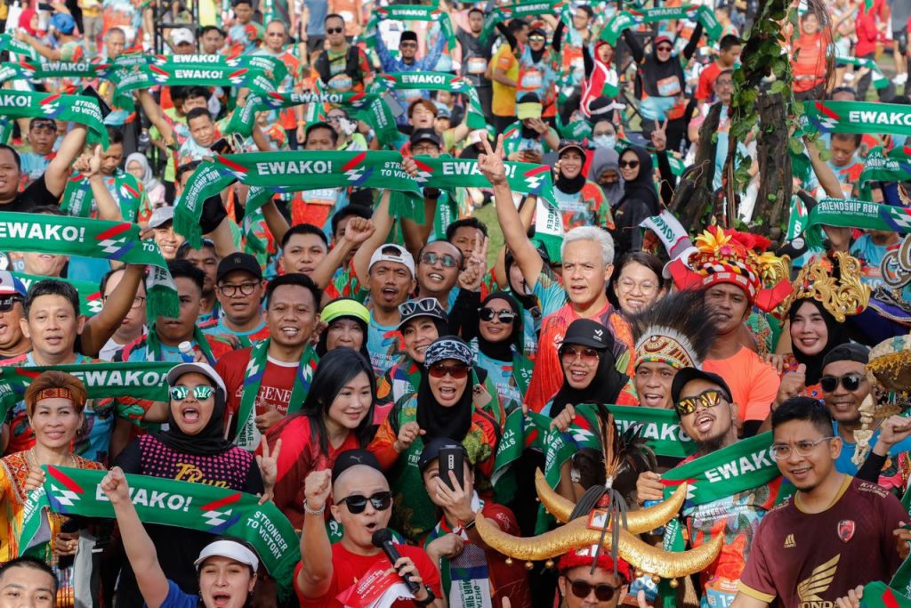 Warga Antusias Lari Bareng Ganjar