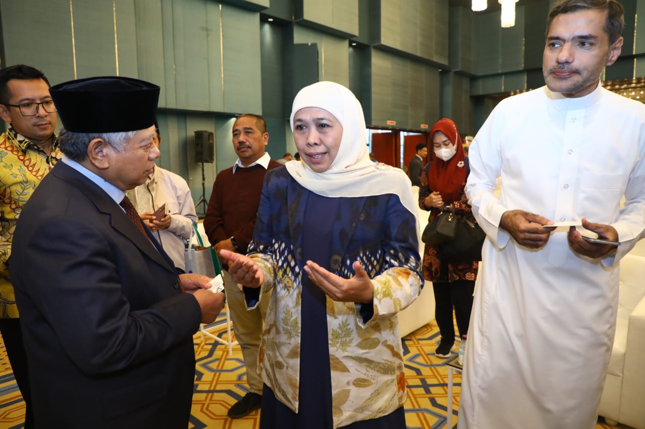 Gubernur Khofifah memimpin gelaran Misi Dagang dengan pelaku usaha di Riyadh - Arab Saudi yang dilakukan di Cultural Palace, Diplomatic Quarter, Riyadh.