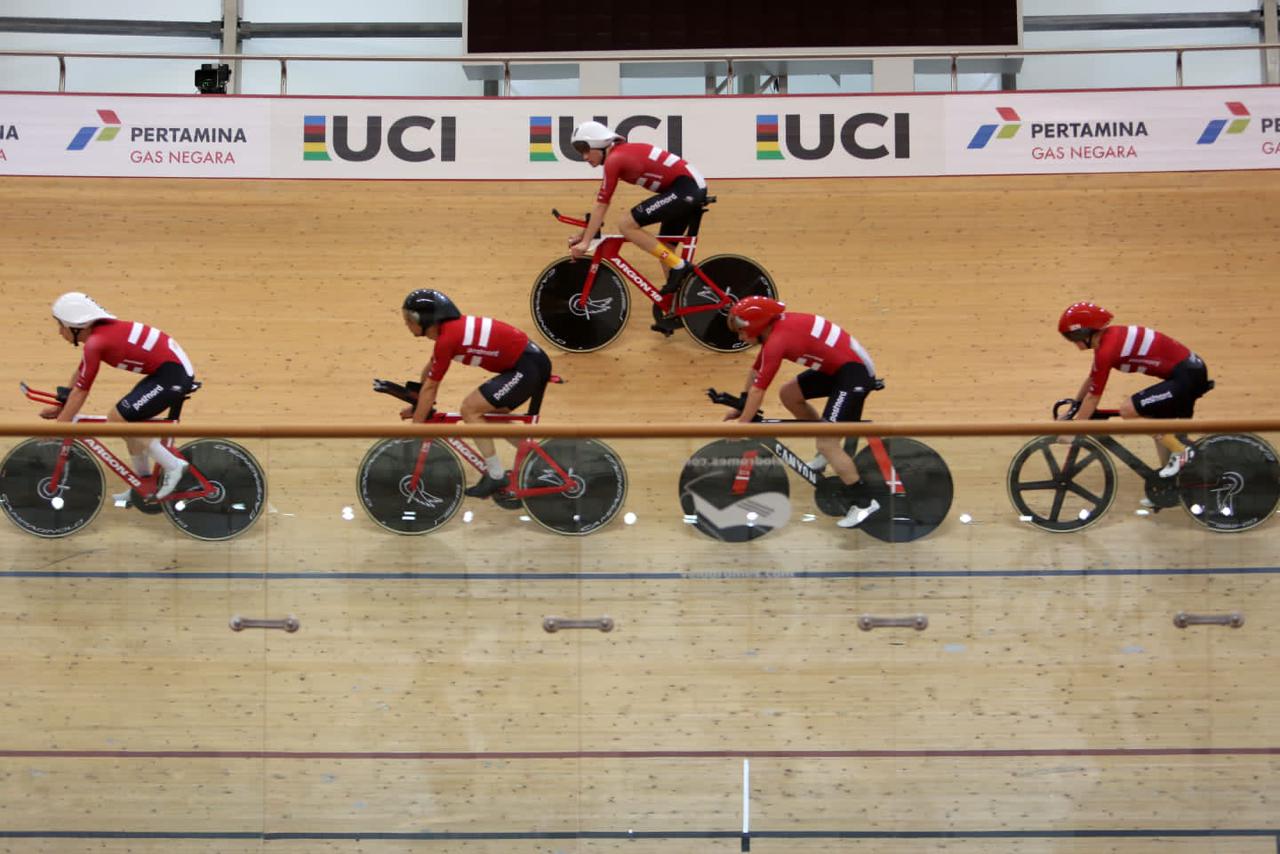 Subholding Gas Pertamina, PT PGN Tbk, mendukung perhelatan olah raga balap sepeda internasional, UCI Track Cycling Nations Cup 2023 yang sukses diselenggarakan di Jakarta International Velodrome, 23 – 26 Februari 2023.