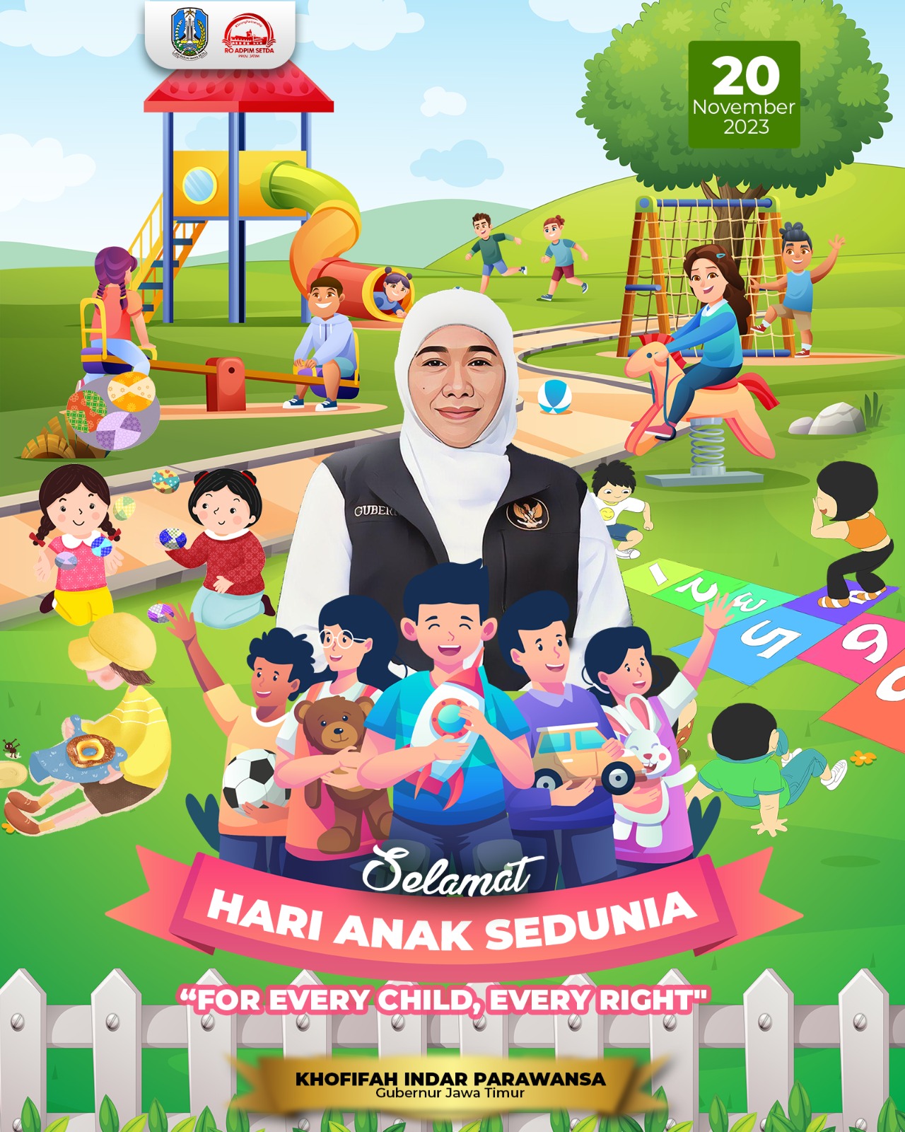 Gubernur Jawa Timur Khofifah Indar Parawansa mendesak komunitas internasional mengambil langkah kongkrit untuk melindungi hak hidup anak-anak Palestina