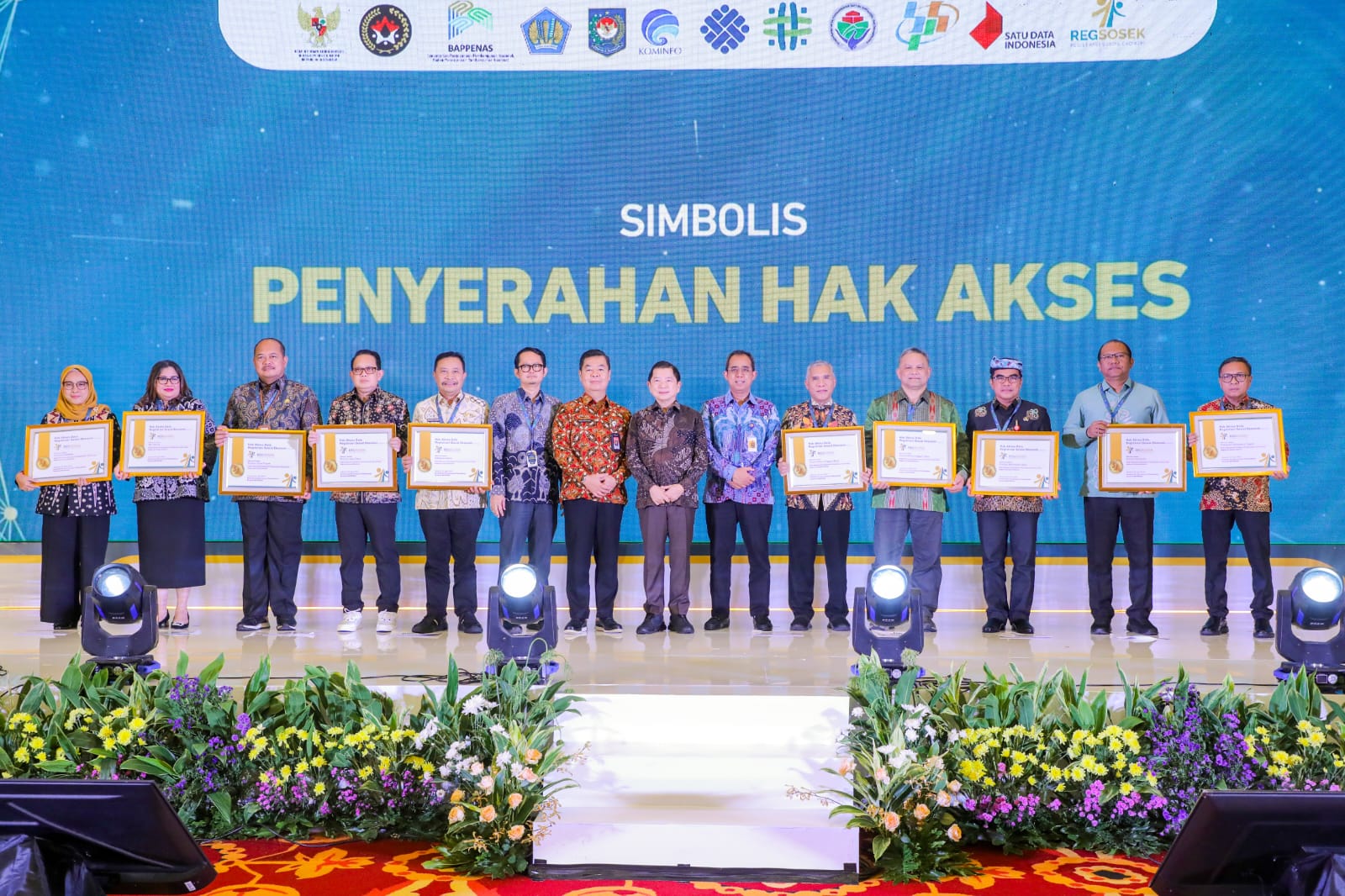 peluncuran Sistem Data Registrasi Sosial Ekonomi yang diselenggarakan oleh Kementerian PPN/Bappenas di Jakarta Pusat, Kamis (20/6).