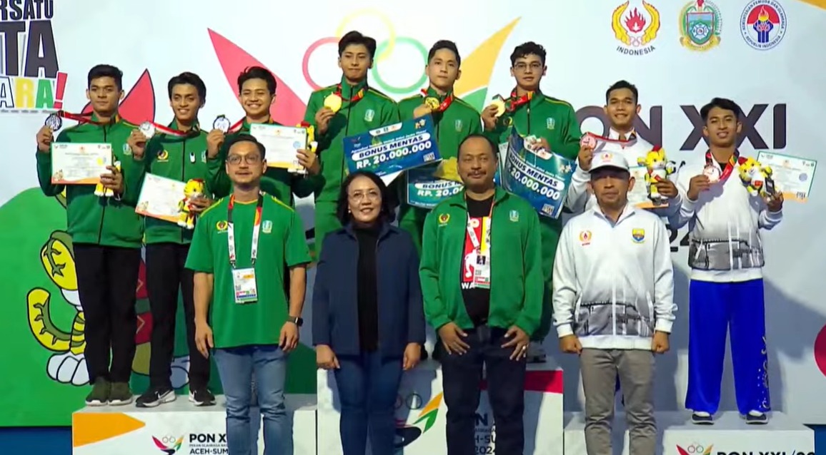 Cabang olahraga wushu Jawa Timur mencetak prestasi gemilang di ajang Pekan Olahraga Nasional (PON) XXI 2024 Aceh-Sumut.