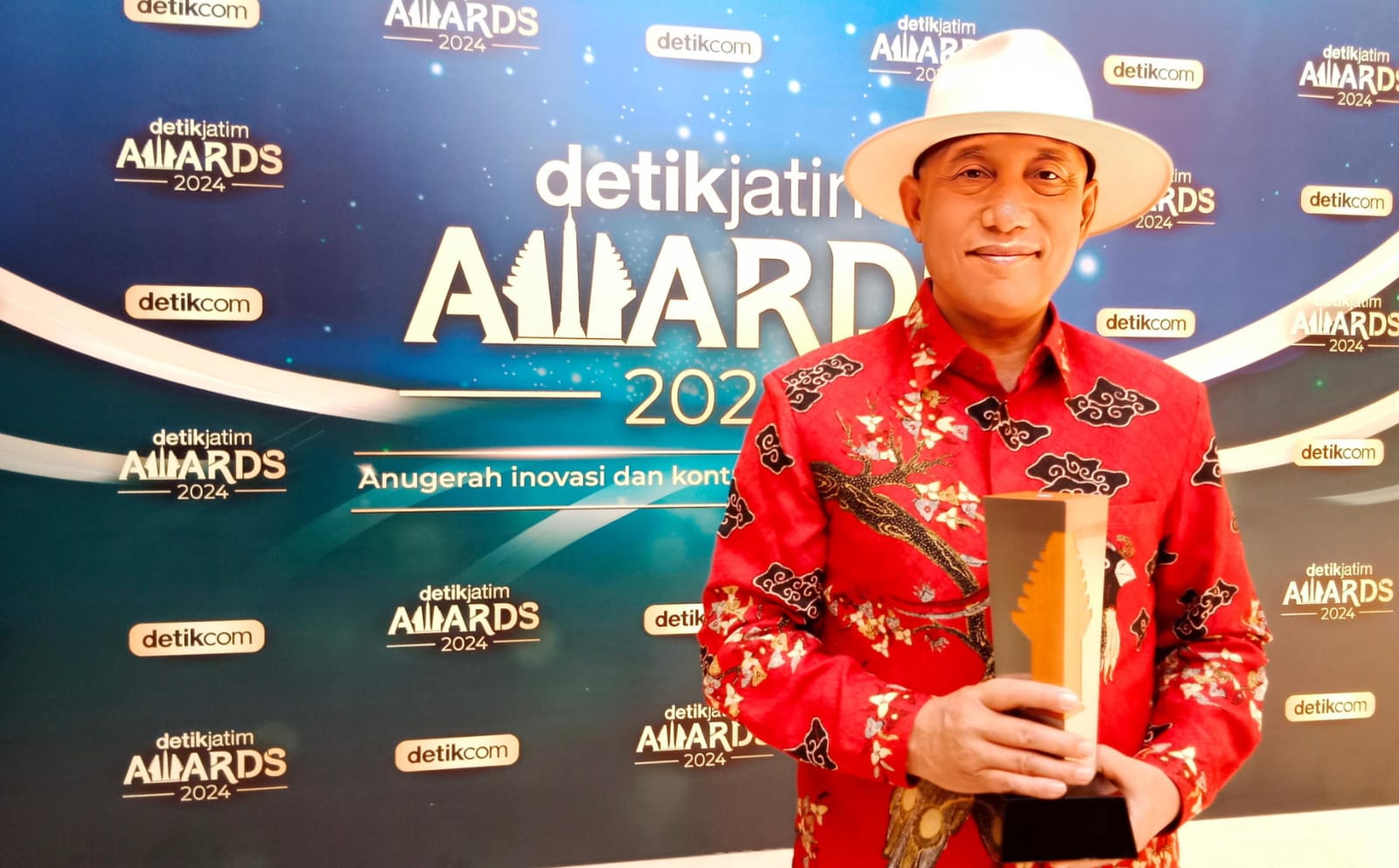 Arum Sabil, menerima penghargaan detikJatim Awards 2024 dalam kategori Penggerak Ketahanan Pangan