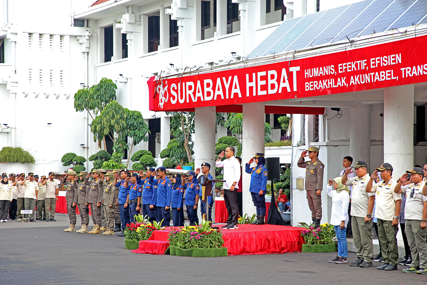 Hari Ulang Tahun (HUT) ke-105 DPKP atau Damkar, dan merayakan HUT ke-74 Satpol PP serta HUT ke-62 Satuan Perlindungan Masyarakat (Satlinmas), Sabtu (9/3/2024). 