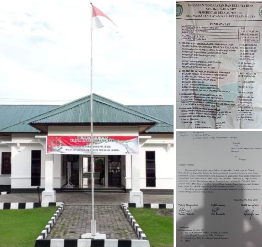 Datangi Kejari Sanana, warga laporkan dugaan penyimpangan Dana Desa (Foto: cho)