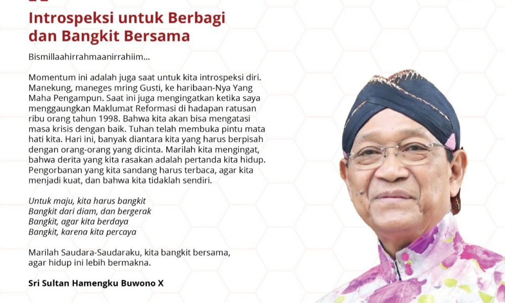 Sultan HB X, Raja Keraton Ngayogyakarta (Foto: ist)