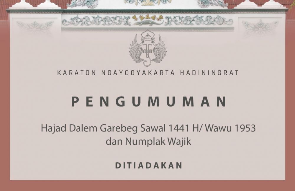 Tradisi Hajad Dalem Garebeg Sawal (Foto: ist) 